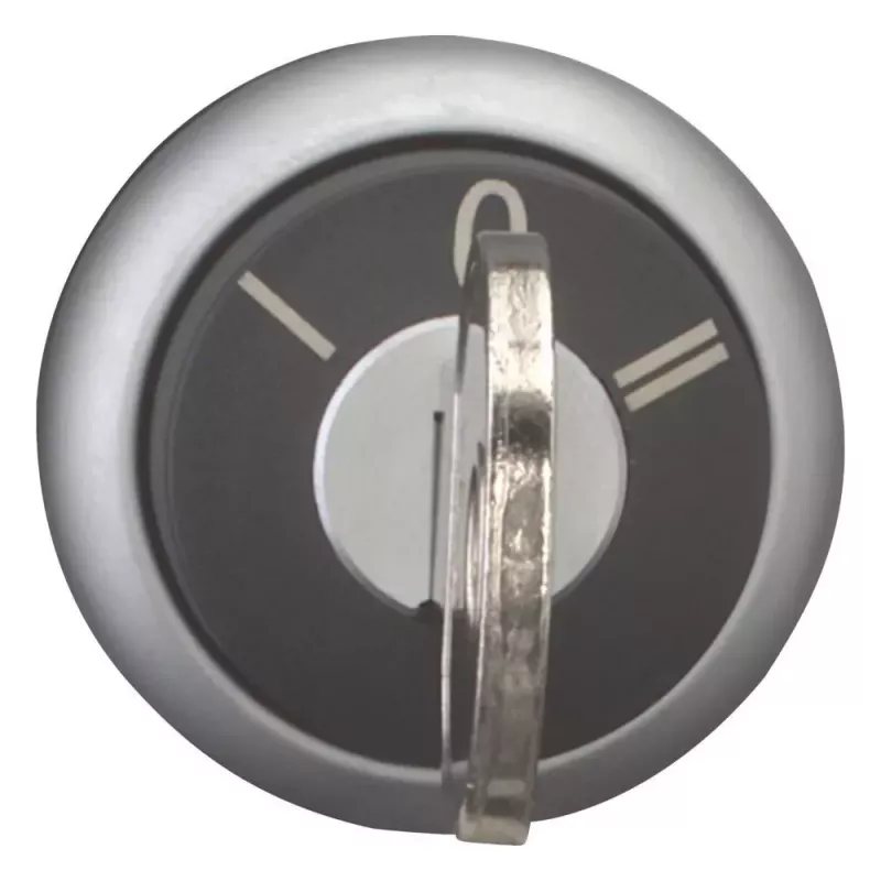 Eaton M22-WRS3-MS2 atslēgas selektors slēdzis, 3 pozīcijas, fiksēts, melns aktulators, titāna apmale, 22,5 mm 111773
