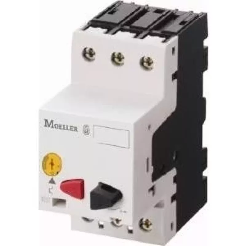 EATON PKZM01-6.3 Motoru aizsardzības automātiskais slēdzis, 6,3 A, 3-polu, ar pogu, 2,2 kW pie 400 V 278483
