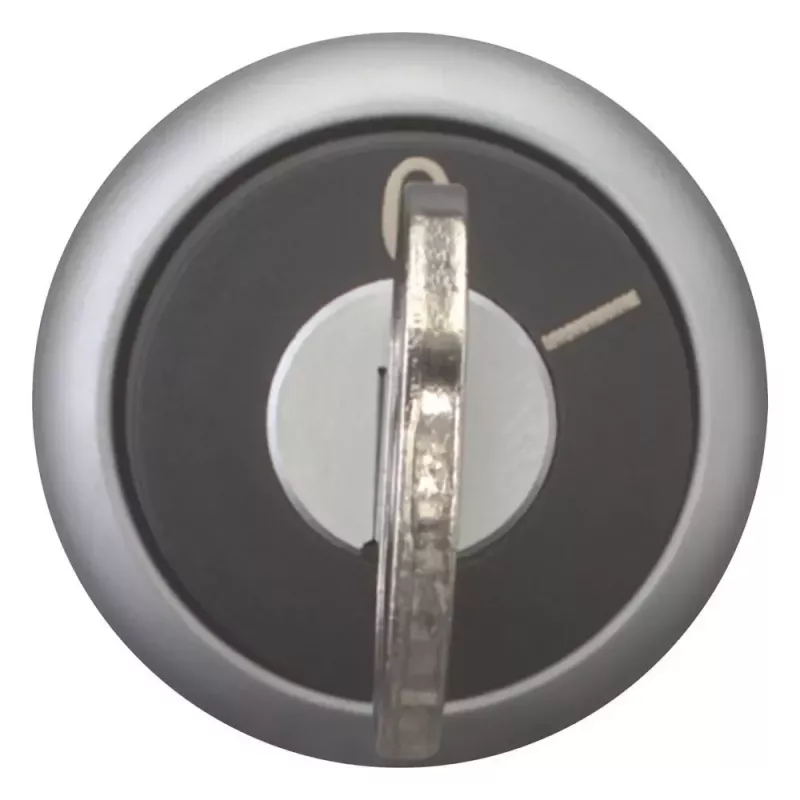 Eaton M22-WRS-MS2 atslēgas selektors, 2 pozīcijas, fiksējošs, titāna priekšējais gredzens, MS2 atslēga, 22,5 mm montāža 111778