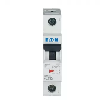 Eaton FAZ-C10/1 miniatūrais automātiskais slēdzis, 1 pols, C raksturlīkne, 10 A, 240/415 V AC 278557