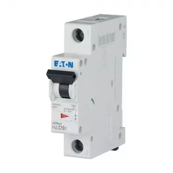 Eaton FAZ-C10/1 miniatūrais automātiskais slēdzis, 1 pols, C raksturlīkne, 10 A, 240/415 V AC 278557