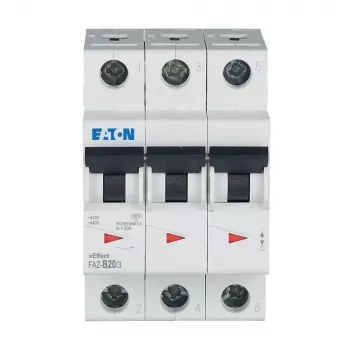 Eaton FAZ-B20/3 automātiskais slēdzis 3-polu B tipa 20A 230/400V 278848