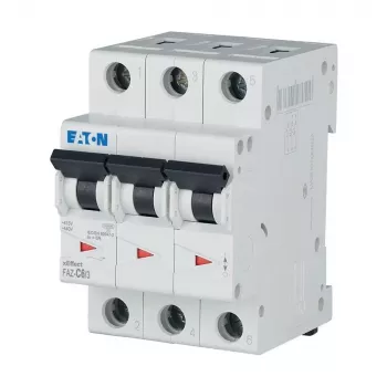 Eaton FAZ-C6/3 6 A trīspolu C-raksturlīknes automātiskais slēdzis (MCB), 6 kA 278867