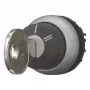Eaton M22-WRS-X95 atslēgas vadības slēdža aktuators, 3 pozīcijas, fiksējošs, melns plastmasas priekšējais gredzens, X95 atslēga 228026