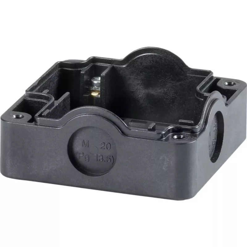 Eaton 229753 pamatplāksne sadales kārbai, skrūvējama, melna, 85 x 85 x 101 mm