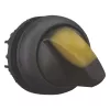 Eaton M22S-WLKV-Y selektora slēdža izpildmehānisms, 3 pozīcijas, rokturis, melns, plastmasas priekšējais gredzens 284543