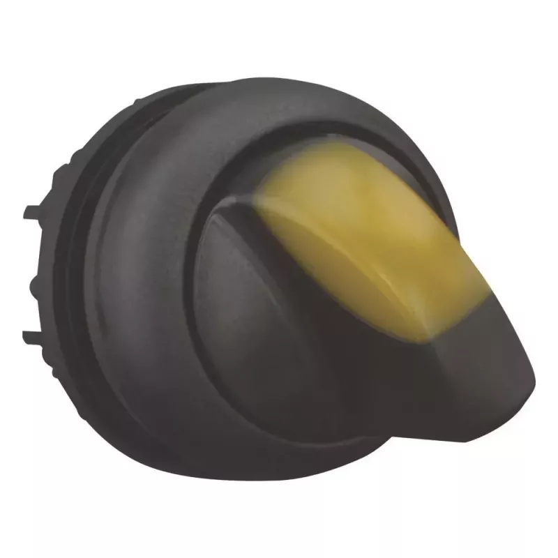 Eaton M22S-WLKV-Y selektora slēdža izpildmehānisms, 3 pozīcijas, rokturis, melns, plastmasas priekšējais gredzens 284543