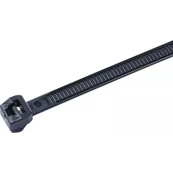 HellermannTyton OS sērijas ārēji zobainais kabeļu savilcējs 200 x 3,4 mm melns 100 gab. T30LOS-HS-BK-C1 118-04900