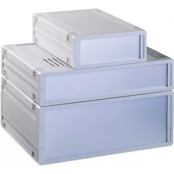 Bopla ULTRAMAS UM62009L galda korpuss, ABS gaiši pelēks, 290,9 x 108 x 199 mm, ar priekšējo paneli un kājiņām 55620010.H