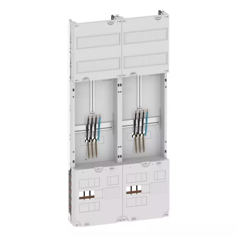 Eaton ZSD-Z27A1332 skaitītāju lauks ar sadales paneli, 1 skaitītāja vieta, 1 sadales lauks, 63 A, 5 polu kopne, 7 rindas, 12 TE katrā rindā, iepriekš savienots 260411