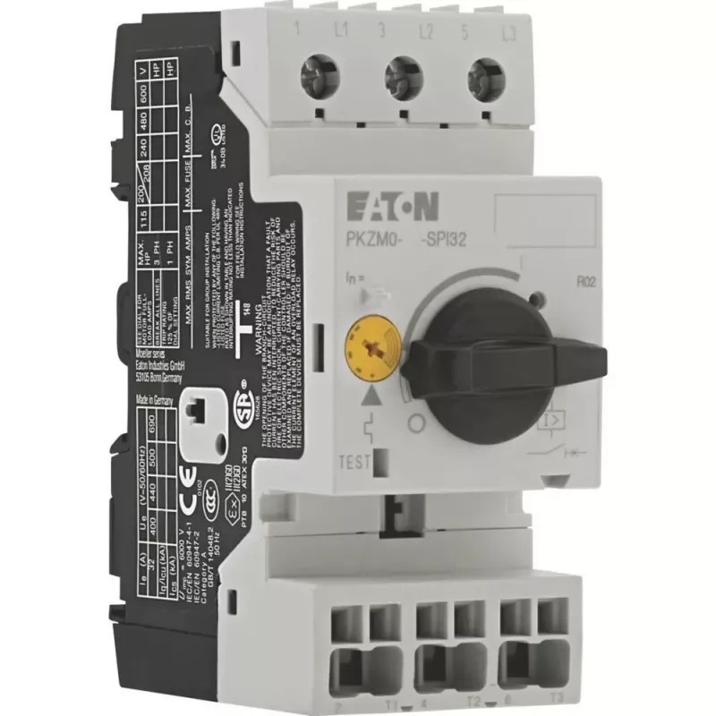 EATON PKZM0-20-SPI32 motoru aizsardzības automātslēdzis, 20 A, 9 kW, 3-poliem 199201