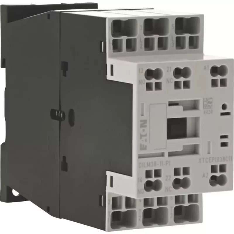 Eaton DILM38-11(RDC24) 3-polu kontaktors, 38 A AC-3, 24 V DC spole, 1NO+1NC 199298