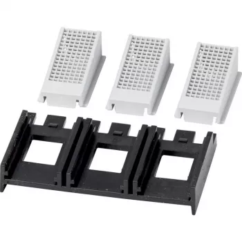 Eaton NZM1-XIPK spaiļu pārsegs NZM1, PN1, N1 automātiskajiem slēdžiem, 3-poliem, IP20 priekšā / IP40 aizmugurē, melns/pelēks, 90 mm 266744