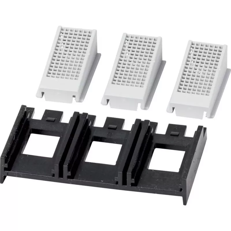 Eaton NZM1-XIPK spaiļu pārsegs NZM1, PN1, N1 automātiskajiem slēdžiem, 3-poliem, IP20 priekšā / IP40 aizmugurē, melns/pelēks, 90 mm 266744
