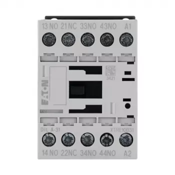 Eaton DILA-31 palīgkontaktors, 230 V AC spole, 3 NO + 1 NC, skrūvju spailes, 1,6 kW