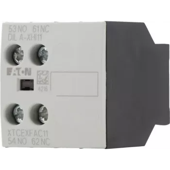 Eaton DILA-XHI11 palīgkontaktu bloks - 1NO+1NC, skrūvju spailes, priekšējā montāža, 690V 276421