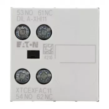 Eaton DILA-XHI11 palīgkontaktu bloks - 1NO+1NC, skrūvju spailes, priekšējā montāža, 690V 276421