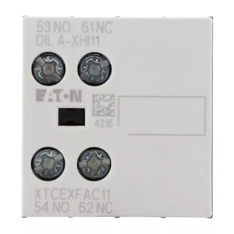 Eaton DILA-XHI11 palīgkontaktu bloks - 1NO+1NC, skrūvju spailes, priekšējā montāža, 690V 276421