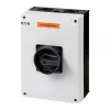 Eaton P3-100/I5/SVB-SW/HI11 3-polige hoofdschakelaar 100 A, opbouw, IP65, rood/gele draaiknop, vergrendelbaar, 1NO+1NC 207375