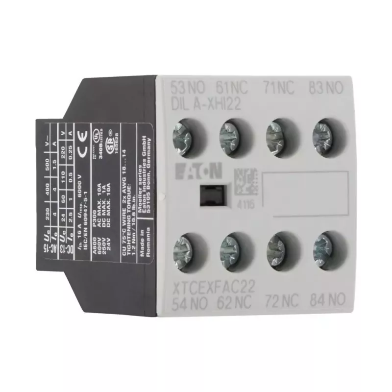 Eaton DILA-XHI22 palīgkontaktu bloks 2NO+2NC priekšējā montāža 276426
