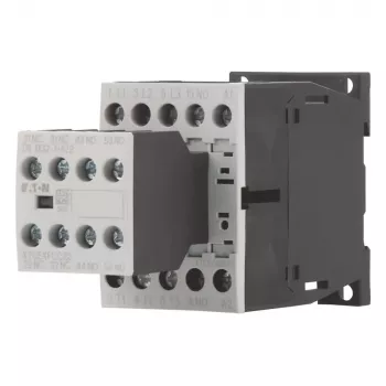 Eaton DILM12-32(24VDC) jaudas kontaktors, 3 polu, 12 A, 24 V DC spole, 1 NO + 2 NC, skrūvju spailes, IP20, DIN sliedes/skrūvju montāža 276950