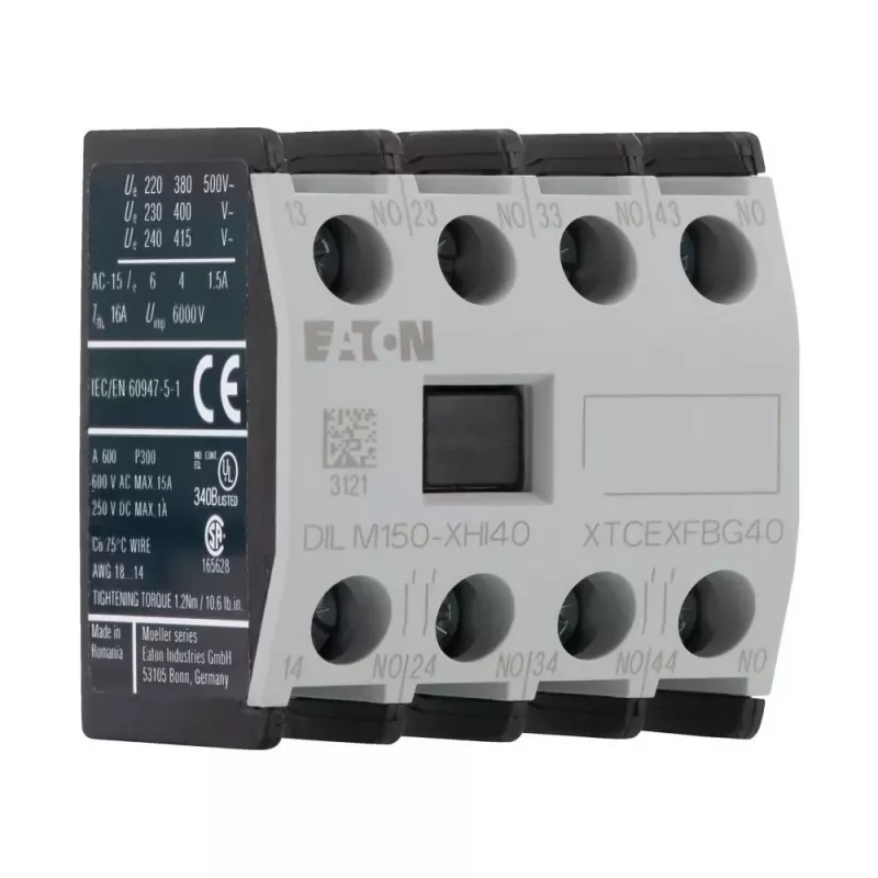 Eaton DILM150-XHI40 palīgkontakts 4NO priekšējā montāža DILM kontaktoram 277948