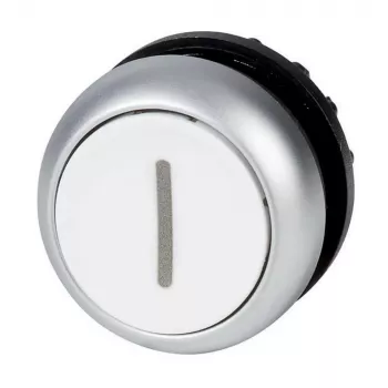 Eaton M22-D-W-X1 uzspiedējpogas aktuatore ar baltu pogu, melnu apmali, momentāna, 22,5 mm 216611