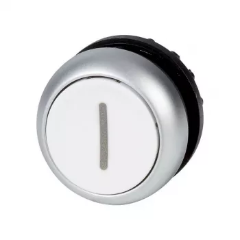 Eaton M22-D-W-X1 uzspiedējpogas aktuatore ar baltu pogu, melnu apmali, momentāna, 22,5 mm 216611