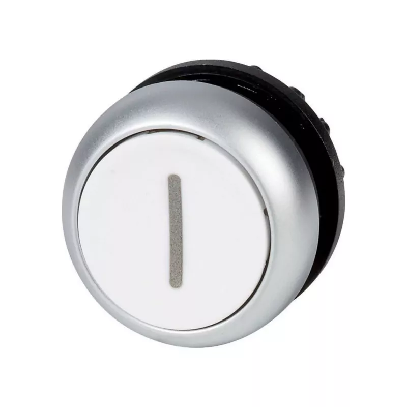 Eaton M22-D-W-X1 uzspiedējpogas aktuatore ar baltu pogu, melnu apmali, momentāna, 22,5 mm 216611