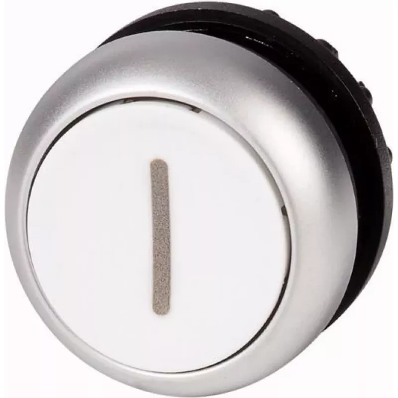 Eaton M22-D-W-X1 uzspiedējpogas aktuatore ar baltu pogu, melnu apmali, momentāna, 22,5 mm 216611