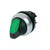 Eaton M22-WRLK-G atslēgas selektora slēdža actuators, 2 pozīcijas, noturēts, zaļa atslēga, melns apmalis, 22,5 mm 216827