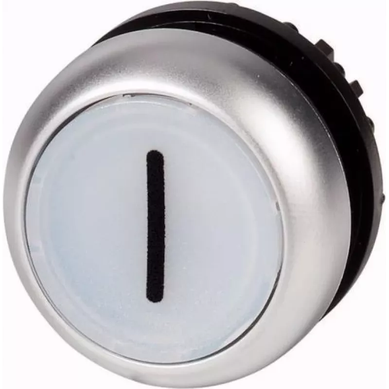 Eaton M22-DL-W-X1 ieslēgšanas pogas aktulators, balts, metāla apmale, 22,5 mm 216942