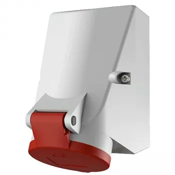 MENNEKES sienas CEE kontaktligzda HW/VN 16A 7P 6h 400V IP44 sarkana