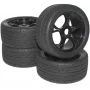 Reely 1:8 Buggy komplektie diski Street 5-spoke melni 4 gab. (MV0931BB2)