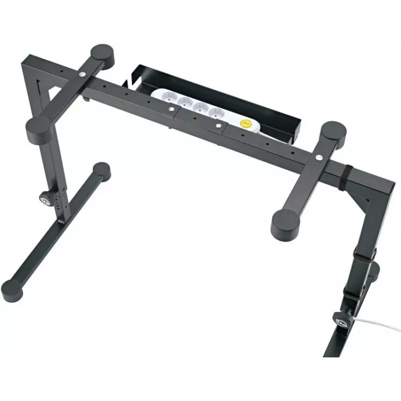 K&M 18808 kabeļu organizators Omega klaviatūras statīviem - melns 18808-000-55
