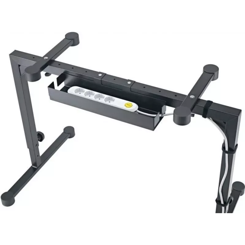 K&M 18808 kabeļu organizators Omega klaviatūras statīviem - melns 18808-000-55