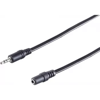 SHIVERPEAKS Audio pagarinājuma kabelis, 3,5 mm Jack Male to Female, 2,5 m, Melns