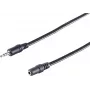 SHIVERPEAKS Audio pagarinājuma kabelis, 3,5 mm Jack Male to Female, 2,5 m, Melns