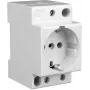 Eaton xPole DIN sliedes Schuko kontaktligzda 16 A 250 V AC bez vāciņa, 2,5 TE, gaiši pelēka 266875
