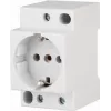 Eaton xPole DIN sliedes Schuko kontaktligzda 16 A 250 V AC bez vāciņa, 2,5 TE, gaiši pelēka 266875