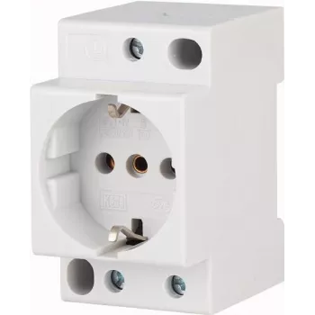 Eaton xPole DIN sliedes Schuko kontaktligzda 16 A 250 V AC bez vāciņa, 2,5 TE, gaiši pelēka 266875