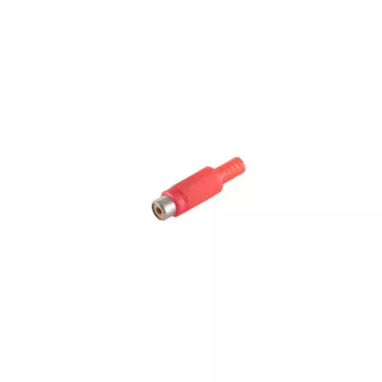 S CONN maximum connectivity RCA savienotājs, sievišķais uz sievišķo, sarkans, 51500-R
