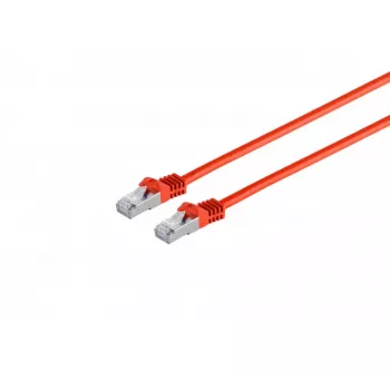 EXERTIS CONNECT Cat6a S/FTP komutācijas kabelis RJ45 uz RJ45 5m sarkans LSZH formēts ar aizsargātu fiksatoru 79305R