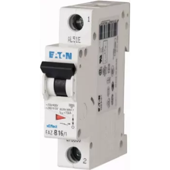 Eaton FAZ-C1/1 miniatūras automātiskais slēdzis C tipa, 1 A, 1 pols, 10 kA, DIN sliedei 278546
