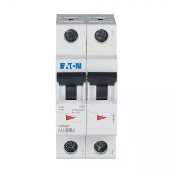 Eaton FAZ-B10/2 automātiskais slēdzis B tips 10A 2-polu 6kA 278730
