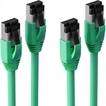 S CONN Maximum Connectivity Cat. 8.1 F/FTP PIMF LSZH komutācijas kabelis, 7,5 m, zaļš, 2 gab. SC08-41063-2