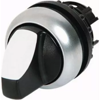 Eaton 284393 2 polu ieslēgšanas/izslēgšanas rotācijas slēdzis, 20 A, 690 V AC, iedziļinātā montāža, melns/sudraba