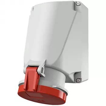 MENNEKES PowerTOP Xtra sienas kontaktligzda 63A 5p 6h 400V IP44 sarkana 21253A