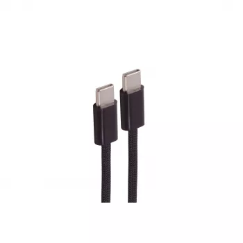 SHIVERPEAKS USB-C uz USB-C uzlādes kabelis, USB 2.0, 60W, 0,5m, pīts tekstils, melns (BS14-21015)