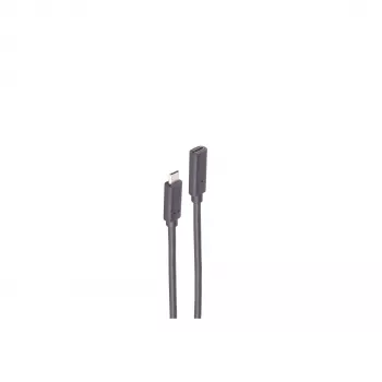 ShiverPeaks BS13-44025 USB 3.2 Gen 2 USB-C pagarinājuma kabelis 1m melns